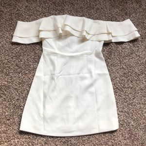 BELLA AND BLOOM White off the shoulder dress
